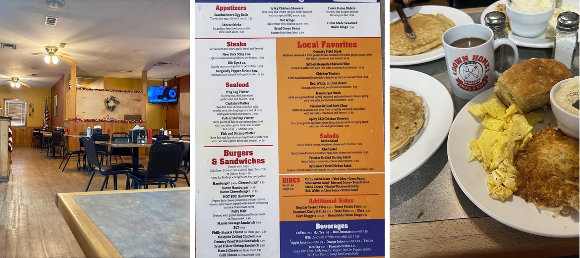 Down Home Cafe Menu
